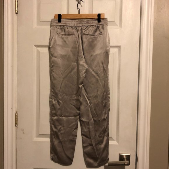 Club Monaco Silver Silk Pants - Picture 4 of 5